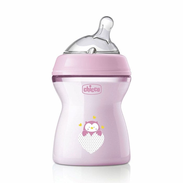 CHICCO NaturalFeeling Bottle 250ml Medium Flow 2M+ Colored
