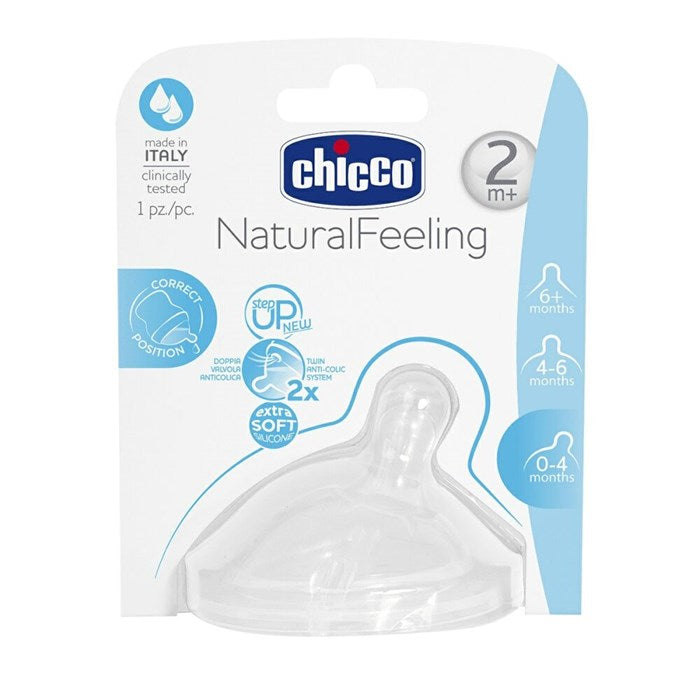 CHICCO NaturalFeeling Teat 2M+ Medium Flow