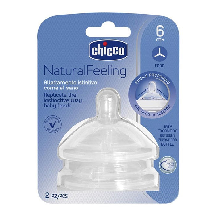 CHICCO NaturalFeeling Teat 6M+ Food Flow