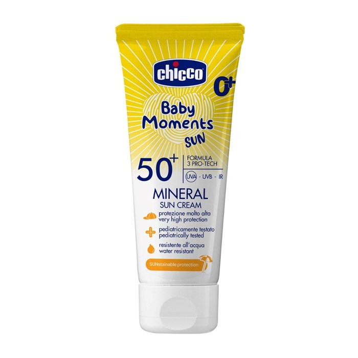 CHICCO SPF 50+ Mineral Sun Cream Very High Protection 0M+ 75ML