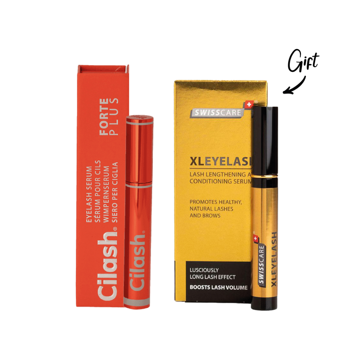 CILASH FORTE PLUS EYELASH SERUM 3ML +FREE SWISS CARE SERUM XL EYELASH 5ML