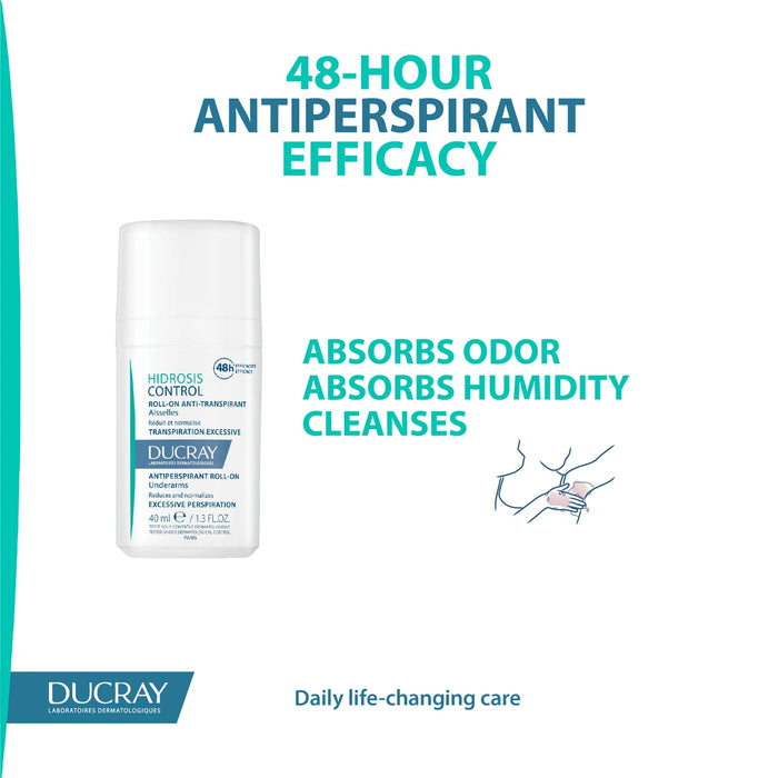 DUCRAY HIDROSIS CONTROL ROLL-ON ANTI-TRANSPIRANT AISSELLES 40ML