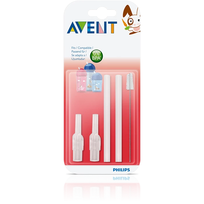 Avent Replacement Straw & Brush Set 12M+