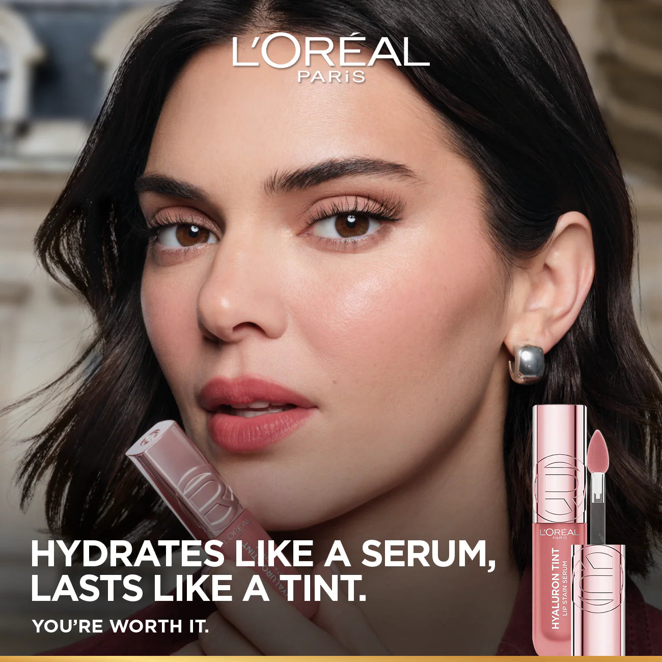 Loreal Hyaluron Tint Lip Stain Serum Long Lasting, Hydrating Lip Makeup Infused with Hyaluronic Acid 5ml
