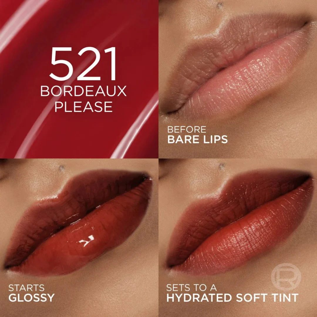 Loreal Hyaluron Tint Lip Stain Serum Long Lasting, Hydrating Lip Makeup Infused with Hyaluronic Acid 5ml