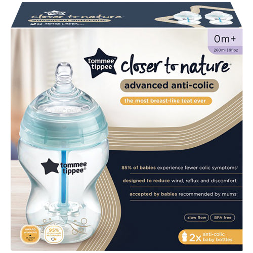 Tommee Tippee Advanced Comfort Anticolic 2xBottle 260ML