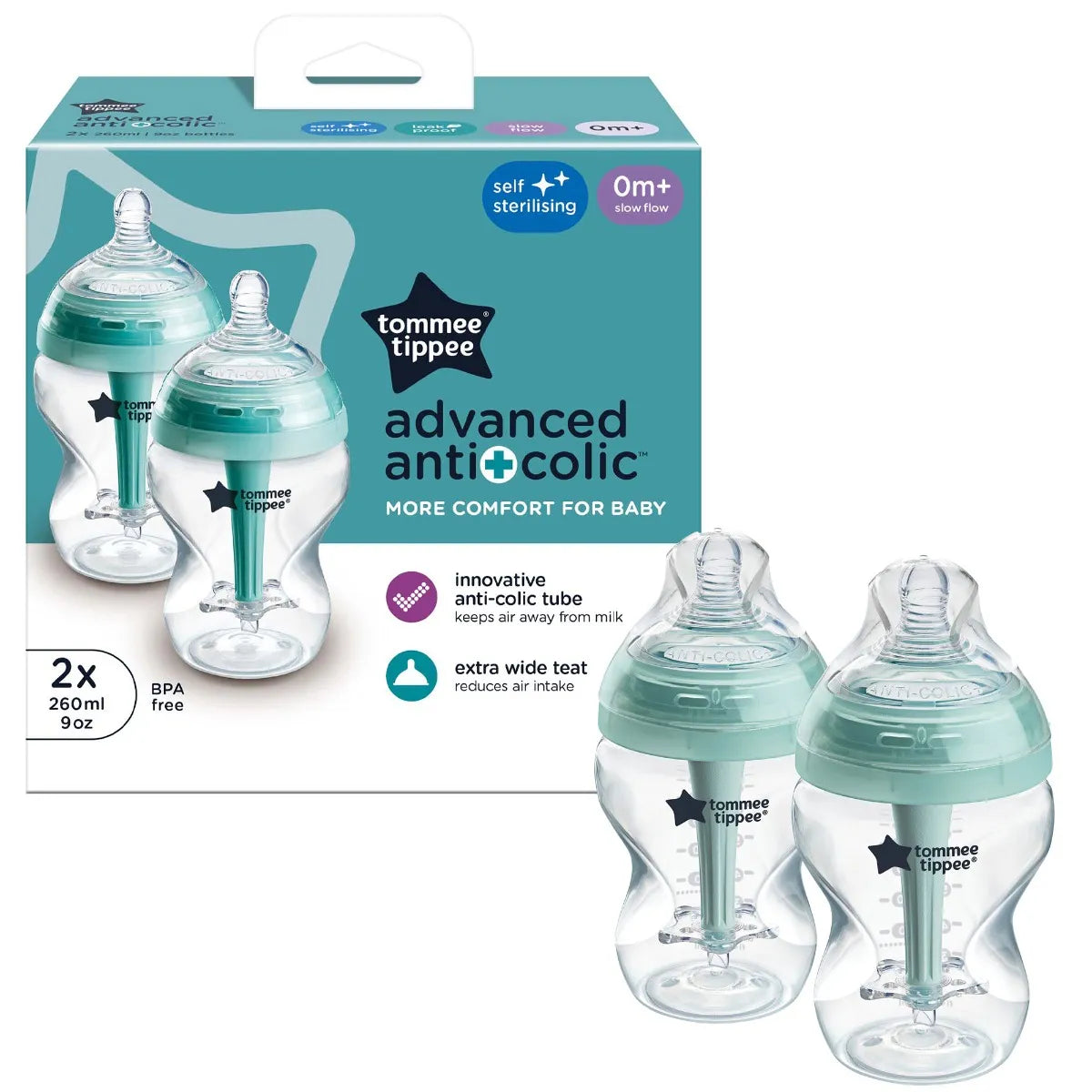 Tommee Tippee Advanced Anticolic 2x260ML bottle