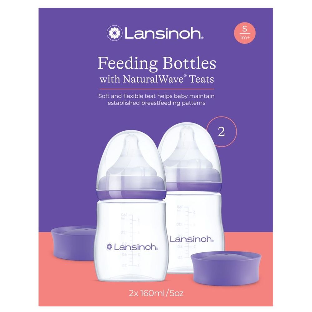 Lansinoh Feeding Bottles Set 160ml- Pack of 2(1m+)