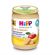Hipp Fruit & Cereal Apple Banana With Baby Biscuit 4M+. 190G