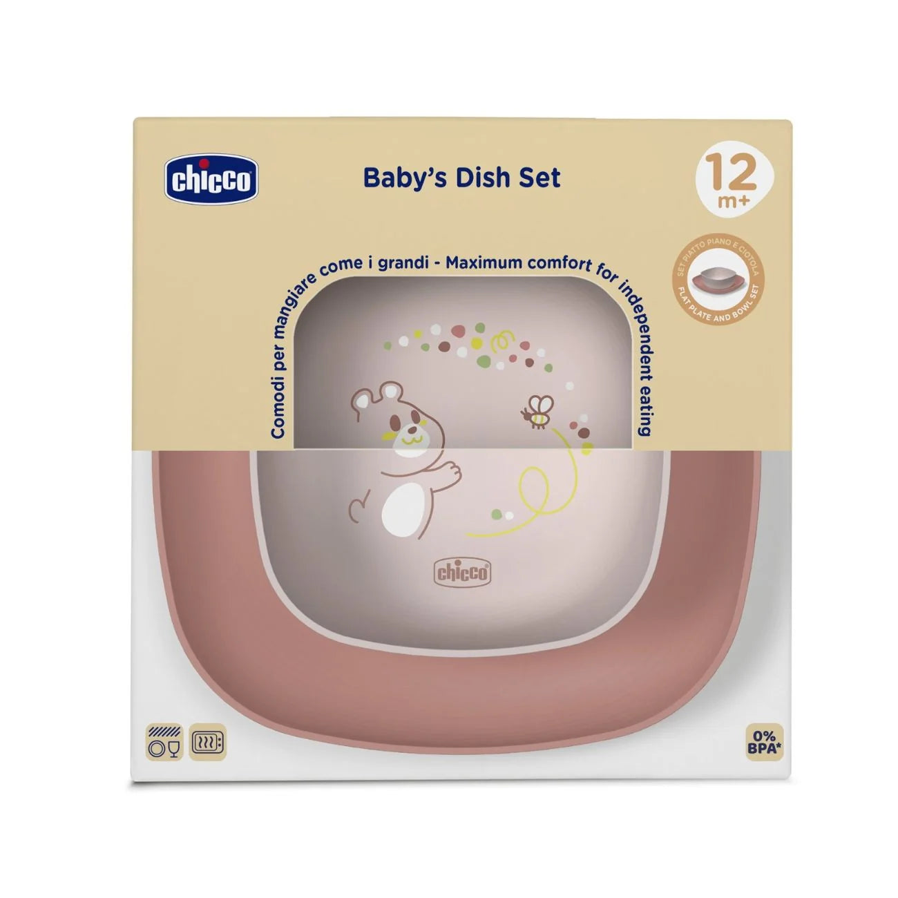 CHICCO Baby Dish Set 12M+