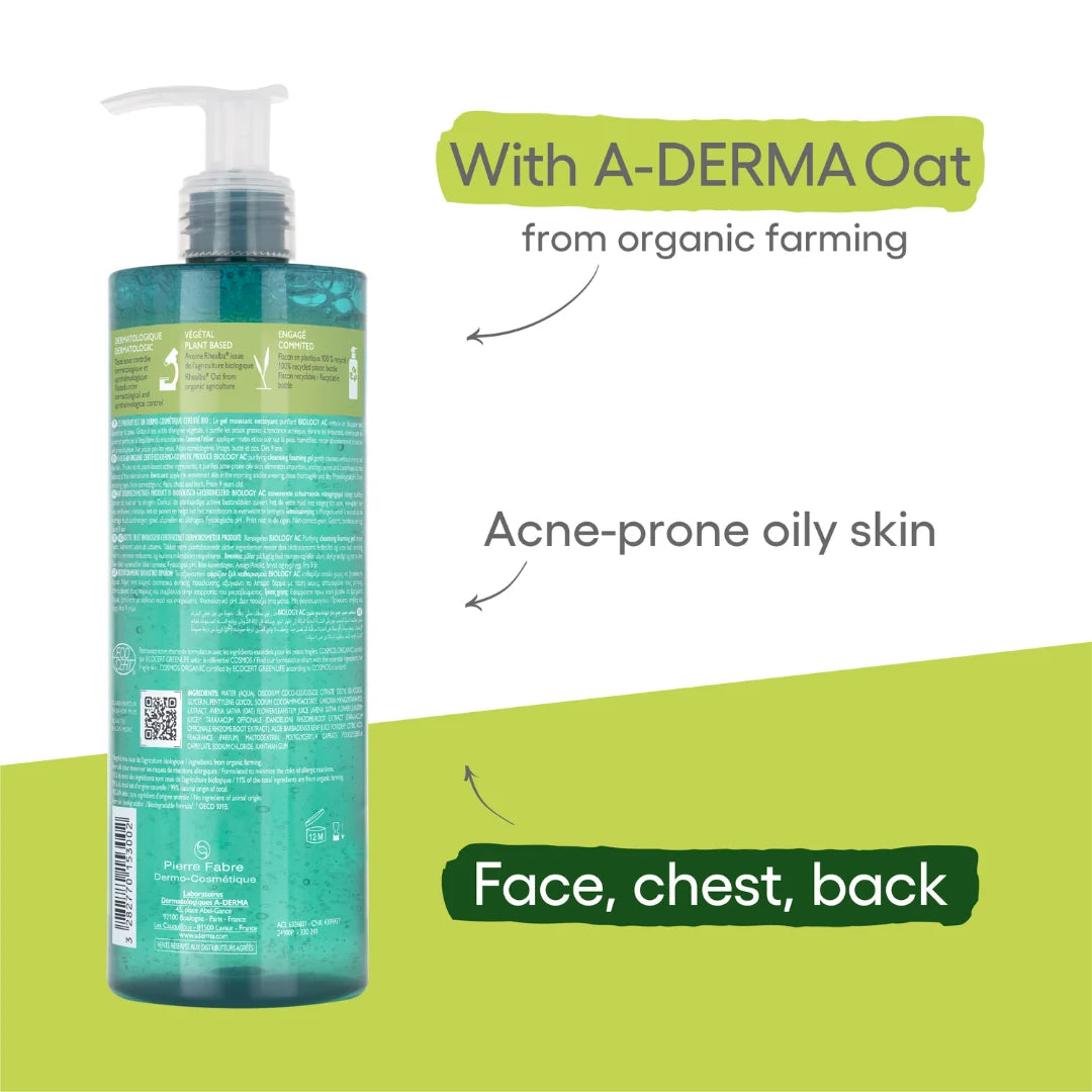 ADERMA Biology AC Purifying Cleansing Foaming Gel 400ML