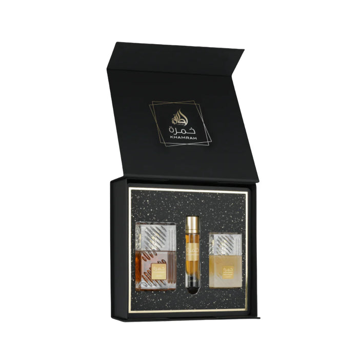 Lattafa Khamrah 3pcs Perfume Gift Set