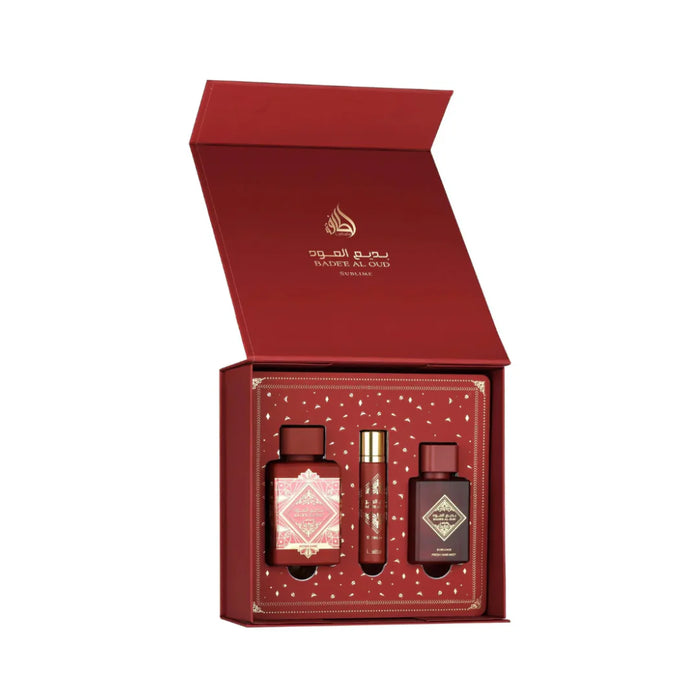 Lattafa Badee Al Oud Sublime 3pcs Perfume Gift Set