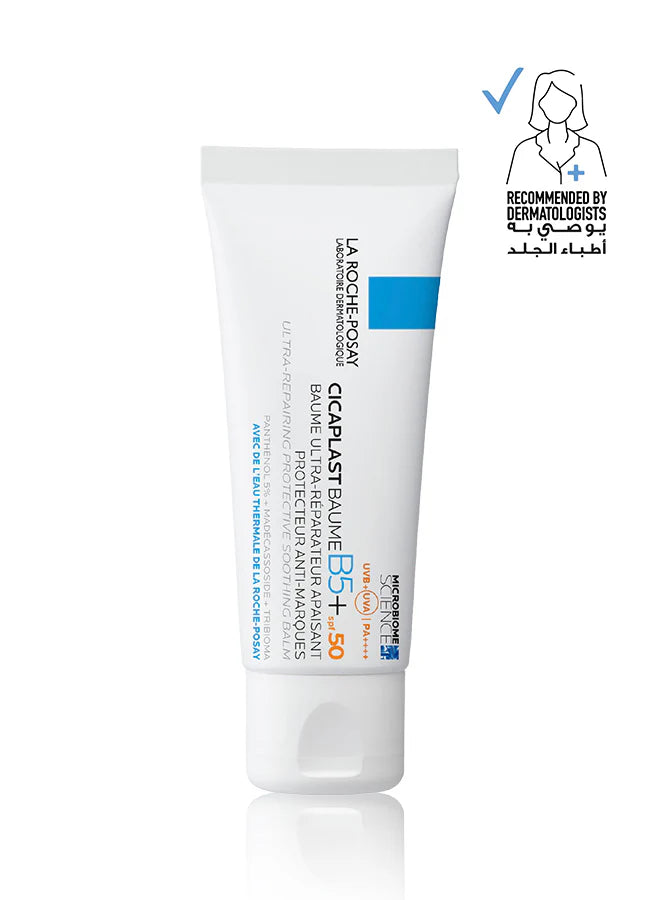 LA ROCHE-POSAY CICAPLAST BAUME B5+ SPF 50: SOOTHING REPAIRING BALM FOR DRY, IRRITATED, & SUN-EXPOSED SKIN 40ML