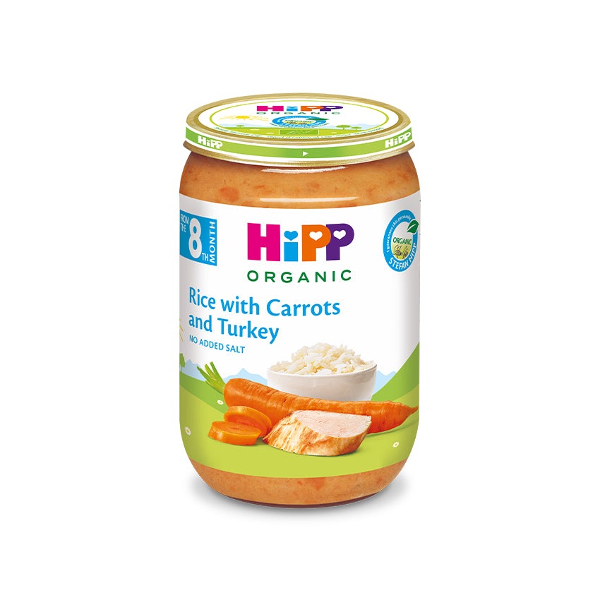 HiPP Organic Rice Carrots with Turkey 220g 8M+