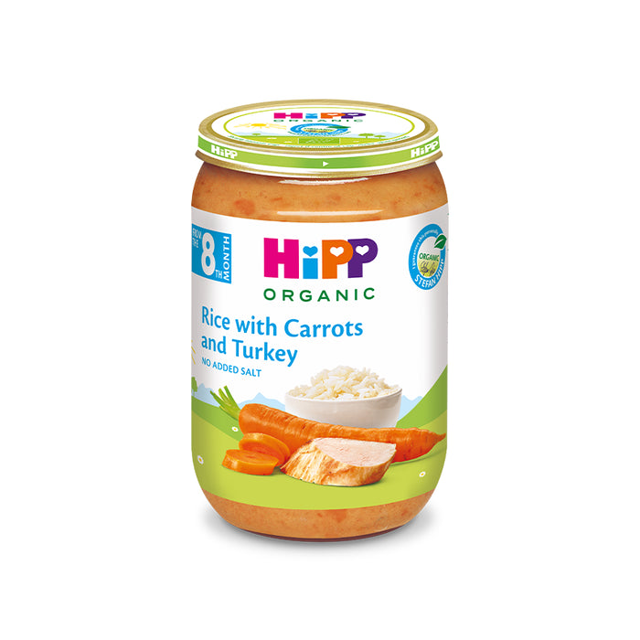 HiPP Organic Rice Carrots with Turkey 220g 8M+