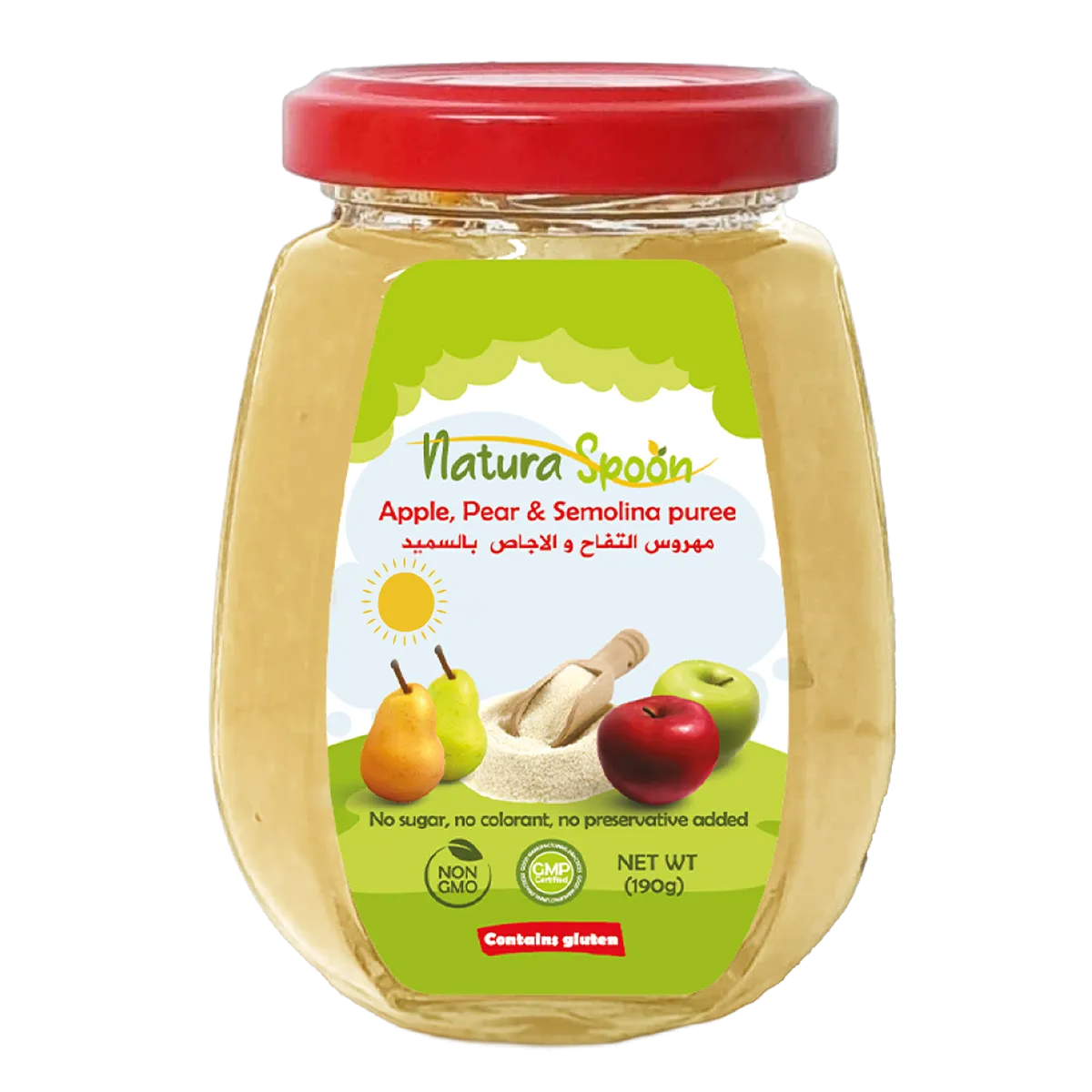 Natura Spoon Apple Pear & Semolina Pure