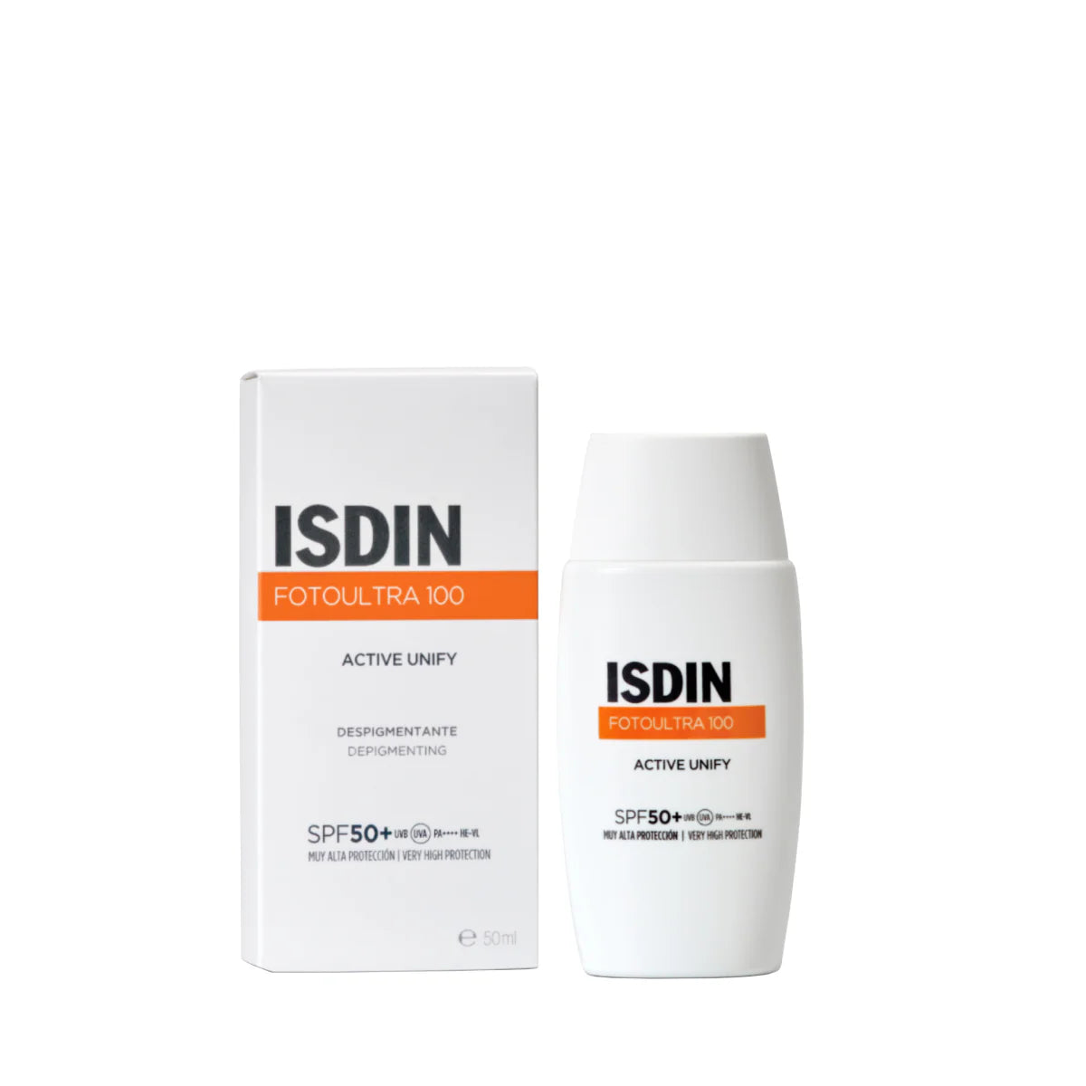 ISDIN FOTO ULTRA 100 ACTIVE UNIFY TRANSPARENT FUSION FLUID SPF50+ 50ML