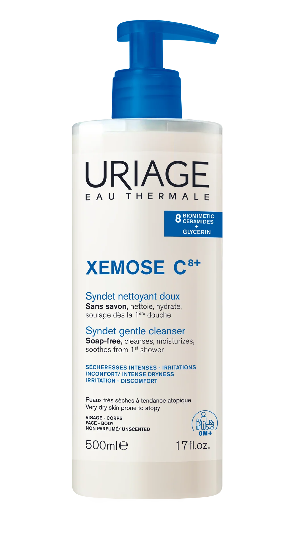 Uriage Xemose C8+ Syndet Gentle Cleanser 500Ml