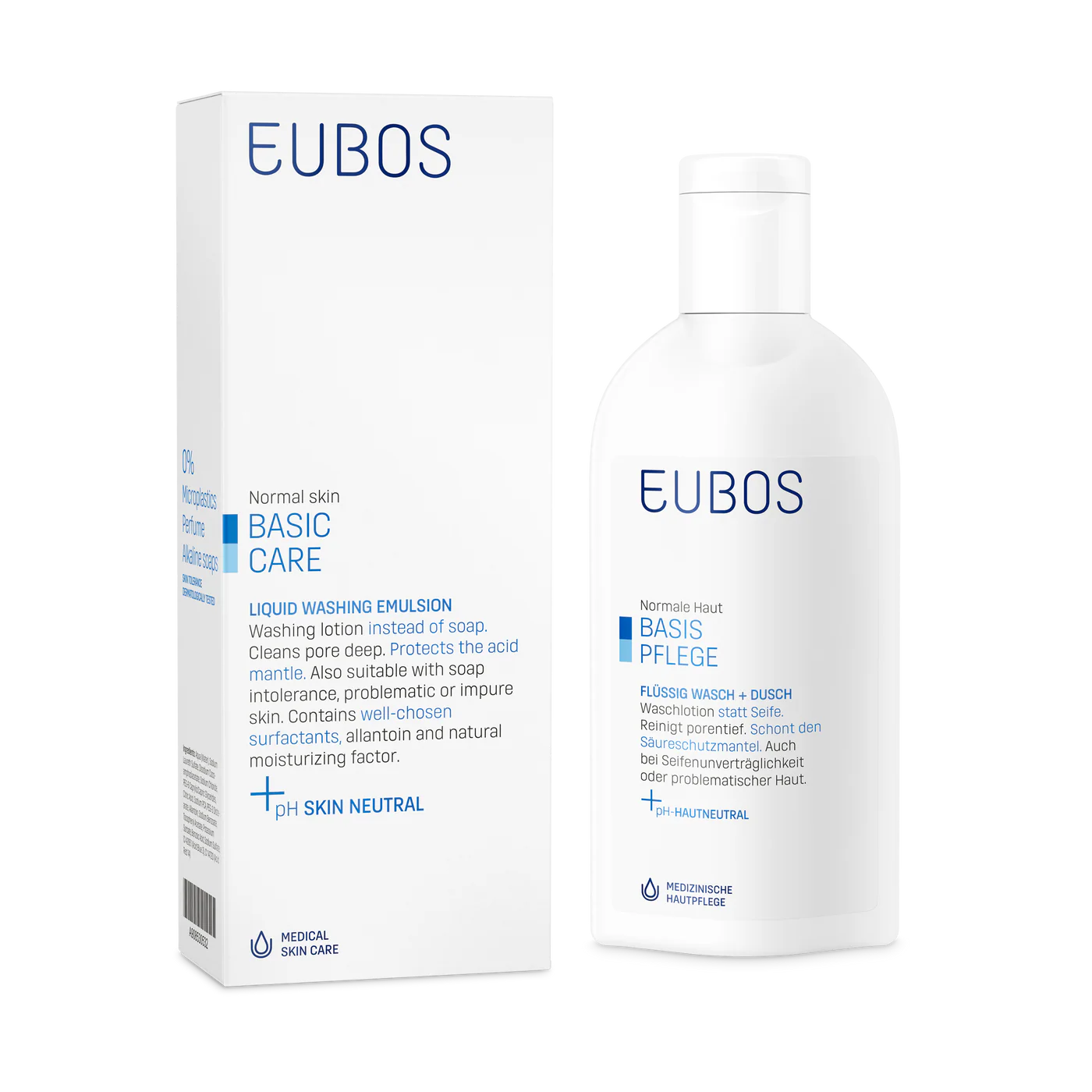 Eubos Liquid Washing Emulsion Blue - Face & Body Cleanser