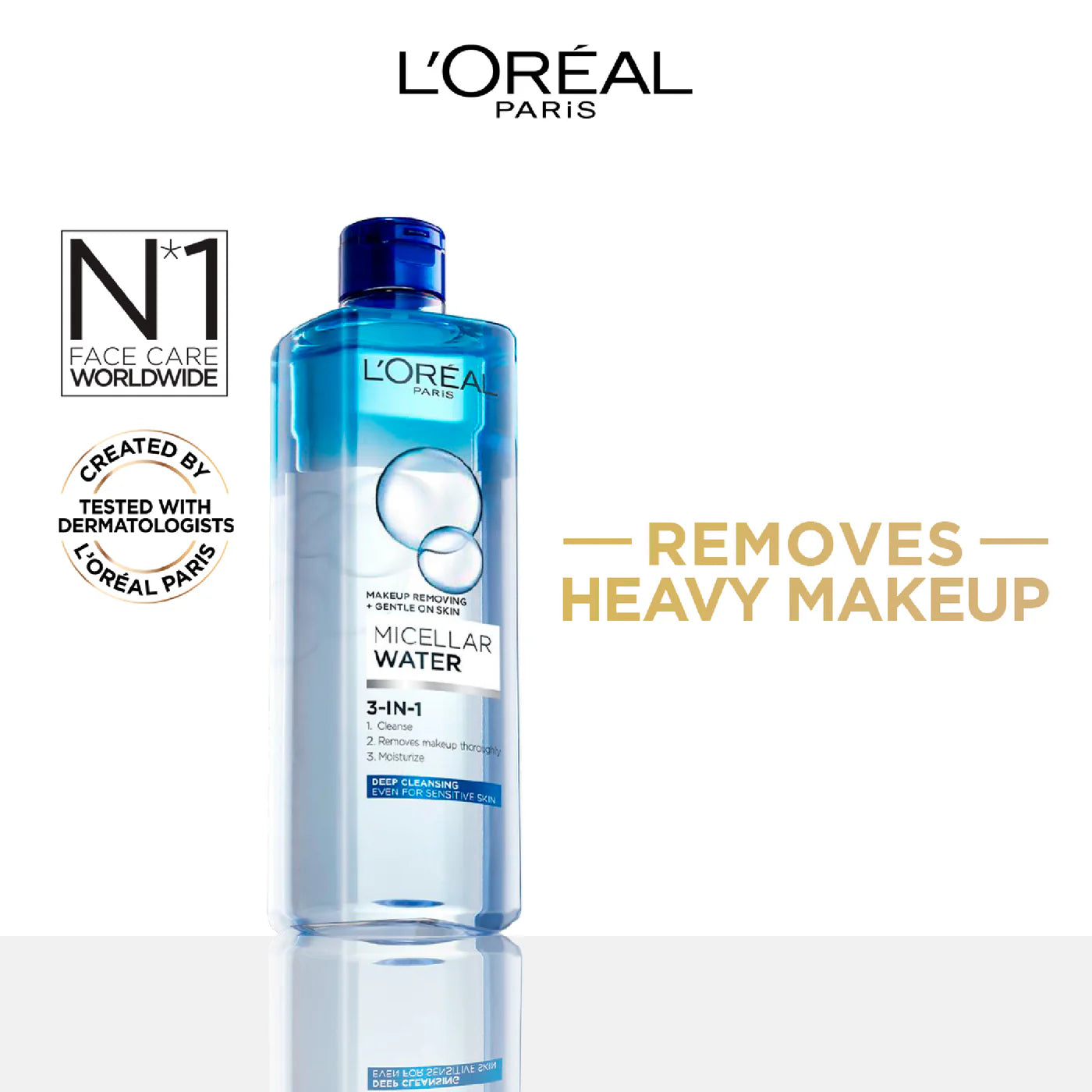 Loreal 3-in-1 Deep Cleansing Water/Dry To Normal Skin 400ml