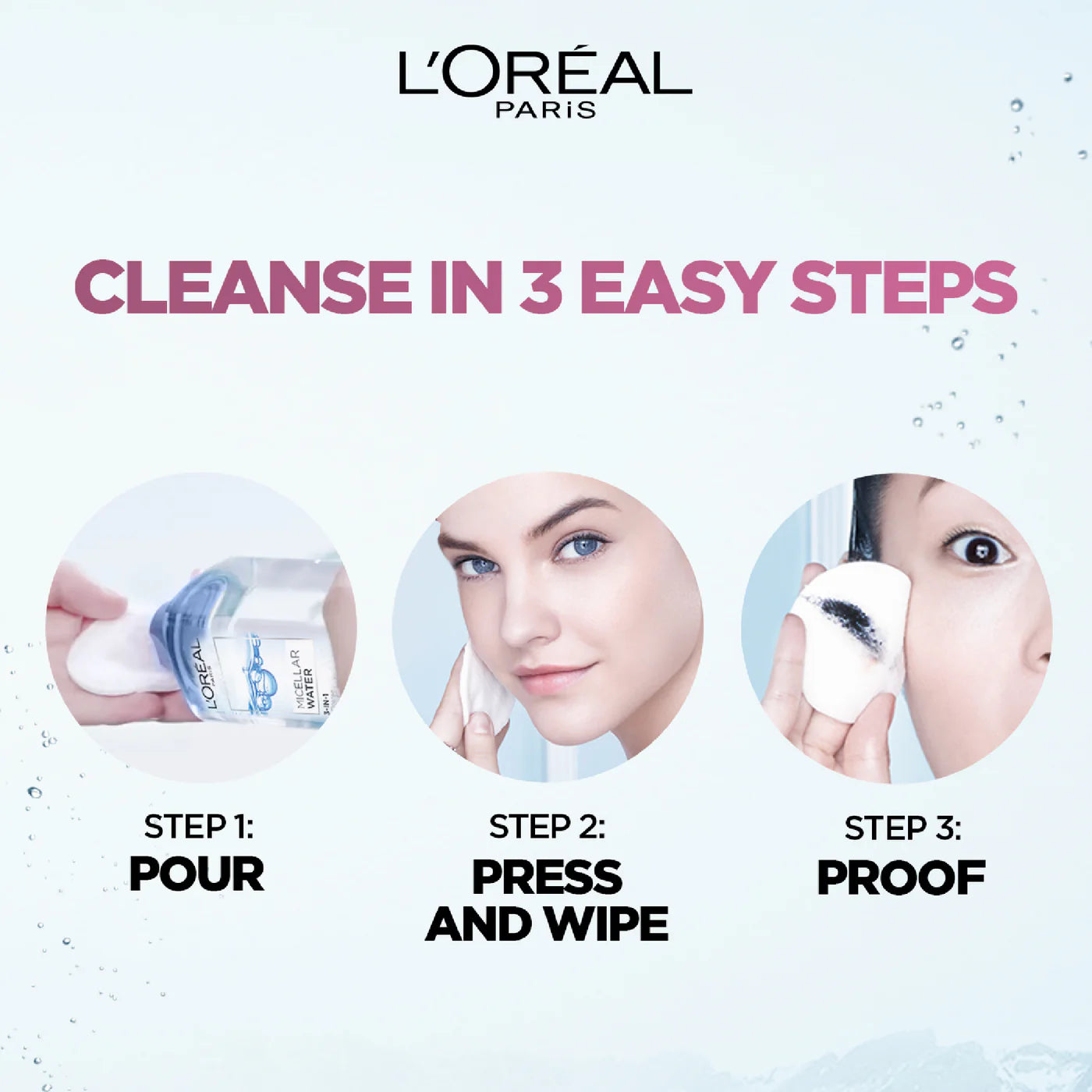 Loreal  3-in-1 Micellar Water makeup remover 400ML