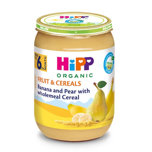 HiPP Organic Fruit Cereals Banana Pear Cereal 190g 6M+