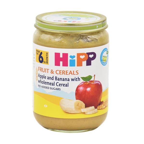HiPP Organic Fruit Cereals Apple Banana with Wholemeal Cereal 190g 6M+
