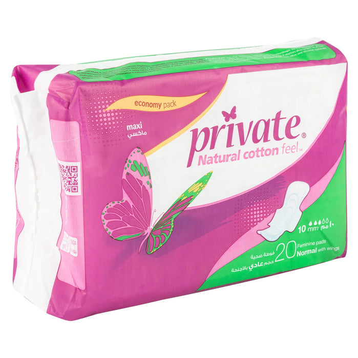 Private Maxi With Wings Normal Pads 20'S
