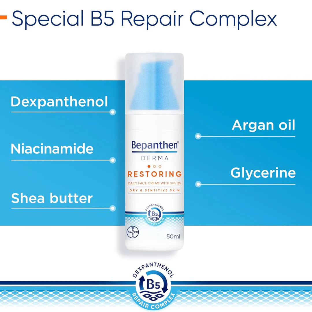 Bepanthen Derma Restoring Daily Face Cream SPF25 50ML