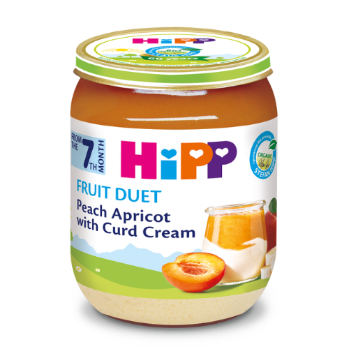 Hipp Fruit Duet Peach Apricot with Curd Cream 7M+ 160G