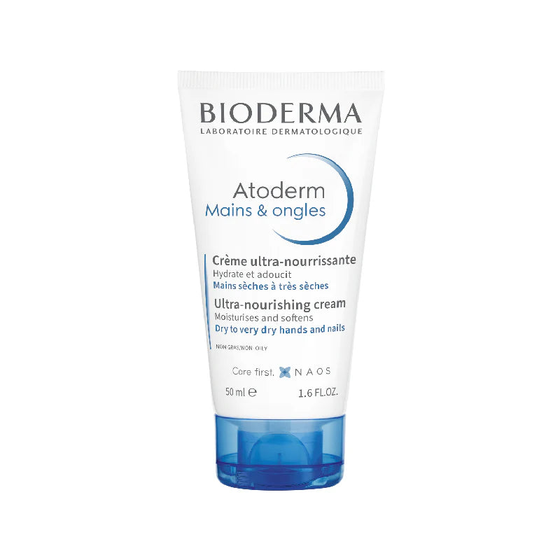 Bioderma ATODERM MAINS & ONGLES ULTRA REPAIRING SOOTHING CREAM - NORMAL TO DRY HANDS NAIL 50ML
