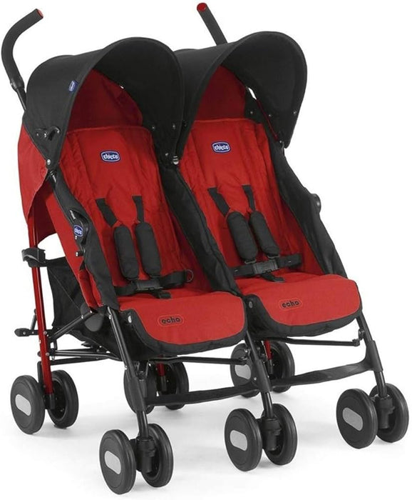 CHICCO TWIN STROLLER RED