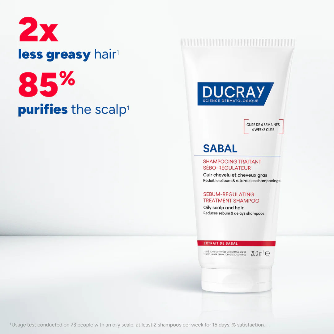 DUCRAY Sabal Sebum-Regulating Treatment Shampoo For Oily Hair 200ML