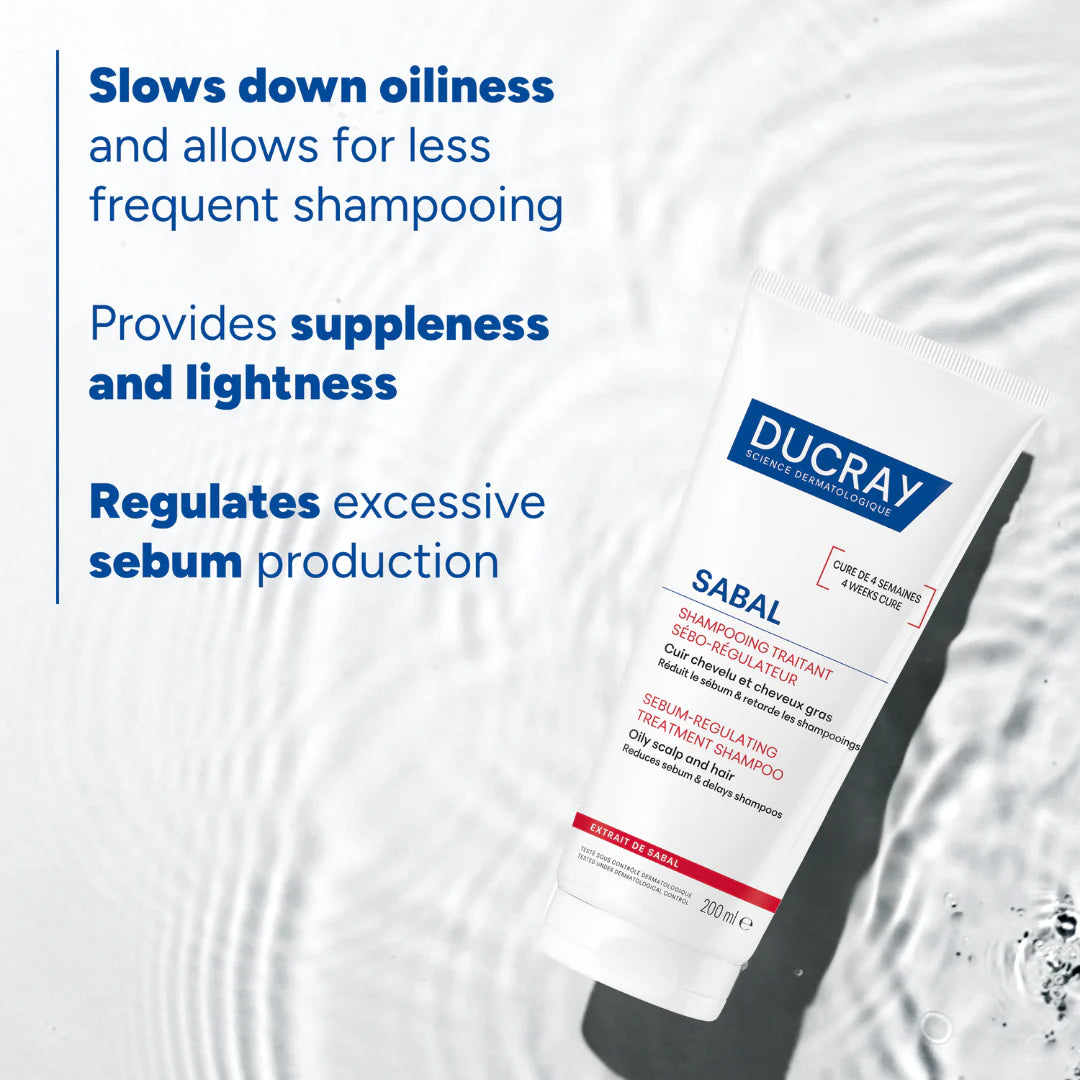 DUCRAY Sabal Sebum-Regulating Treatment Shampoo For Oily Hair 200ML