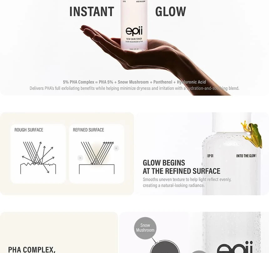 EPI NEW SKIN TONER SNOW MUSHROOM & PHA