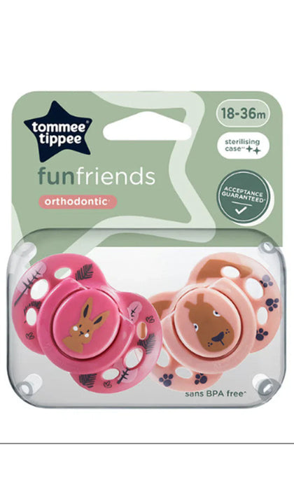 Tommee Tippee Fun Friends Orthodontic Soother x 2pcs (18-36 Months)