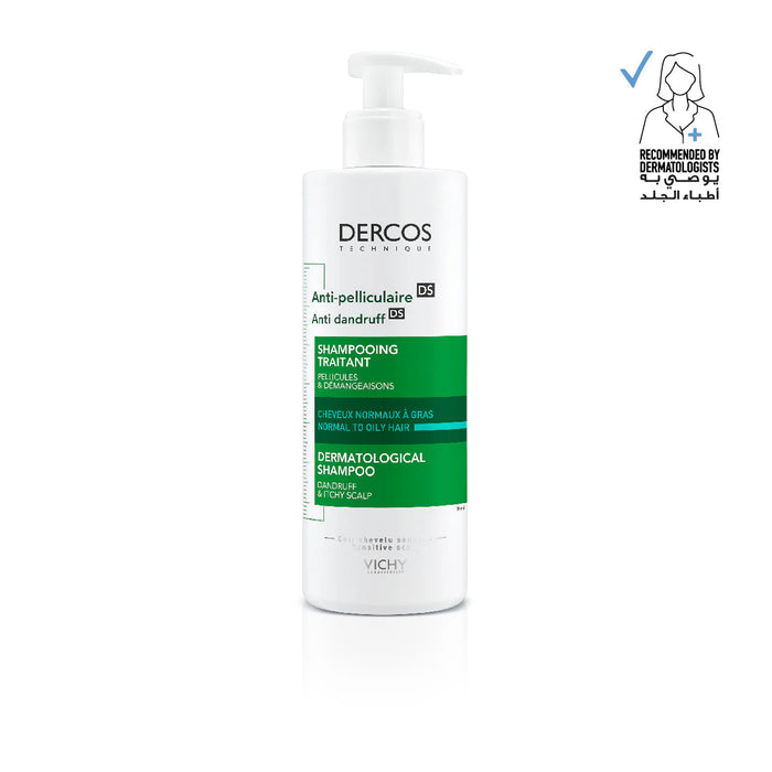 Vichy DERCOS ANTI-DANDRUFF TREATMENT SHAMPOO - NORMAL TO OILY HAIR 390