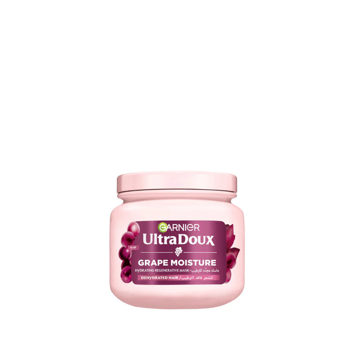 Garnier Ultra Doux Grape Moisture Deep Regenerative Mask for Dehydrated Hair With Hydrating Grape Water + Antioxidant Grapeseed Oil 200ML