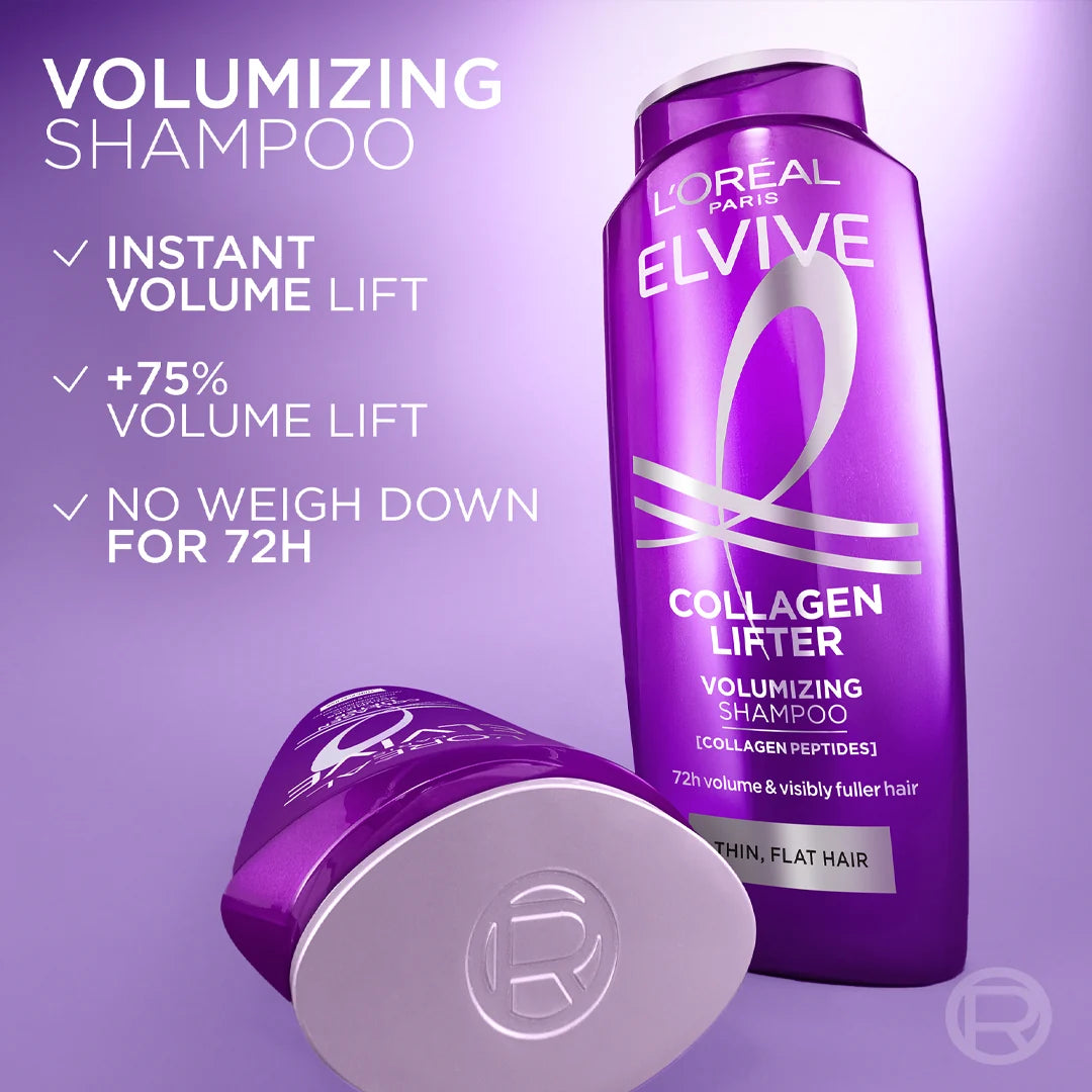Loreal Elvive Collagen Peptides Lifter 72h For Thin Flat Hair Volumizing Shampoo
