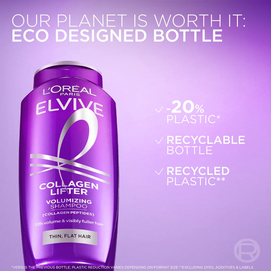 Loreal Elvive Collagen Peptides Lifter 72h For Thin Flat Hair Volumizing Shampoo