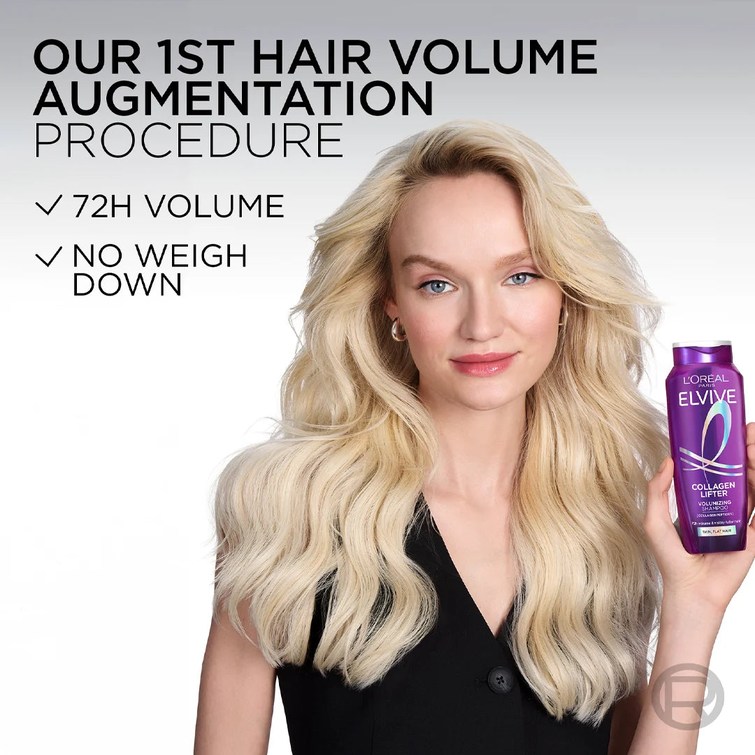 Loreal Elvive Collagen Peptides Lifter 72h For Thin Flat Hair Volumizing Shampoo
