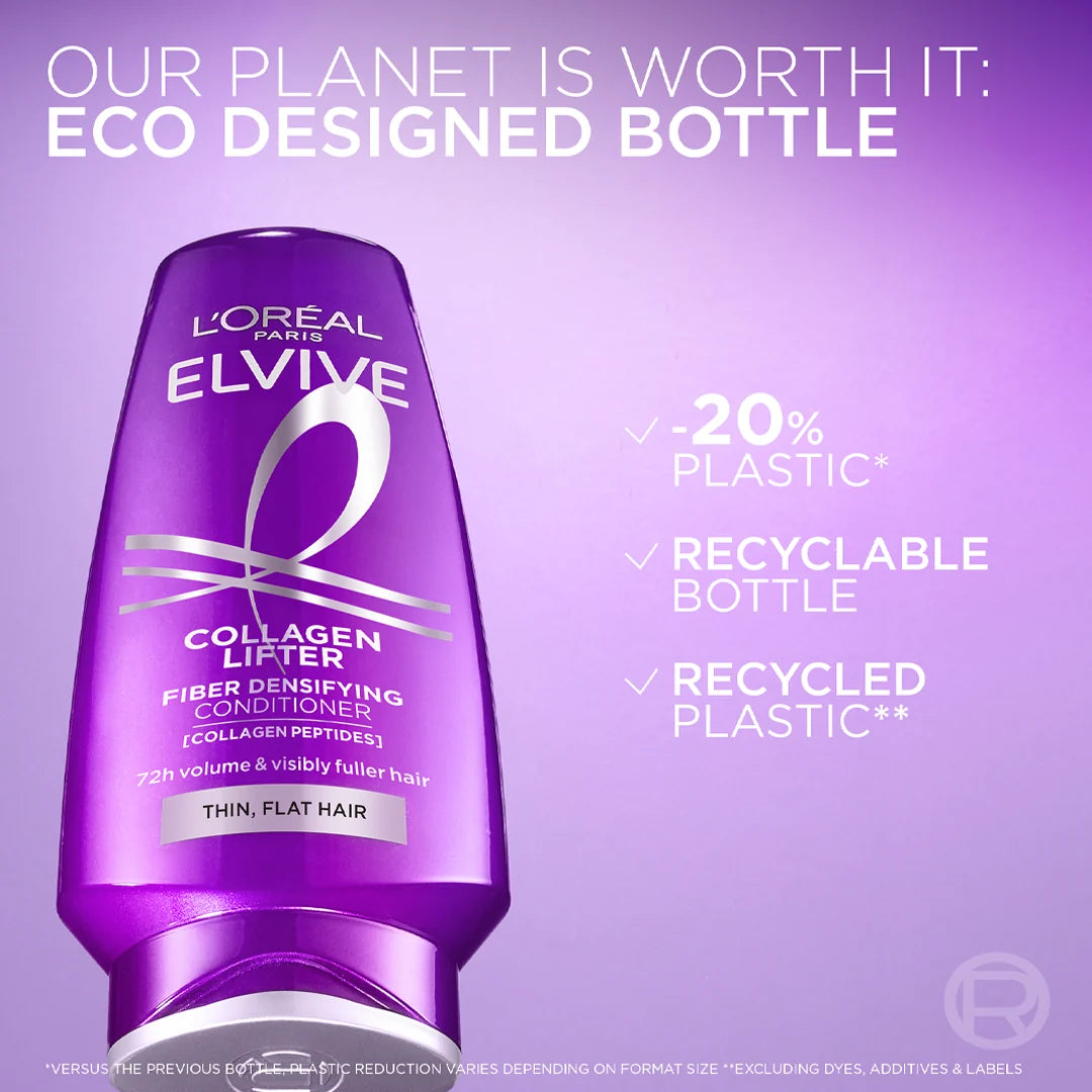 Loreal Elvive Collagen Peptides Lifter For Thin Flat Hair Fiber Densifying Conditioner 200ML