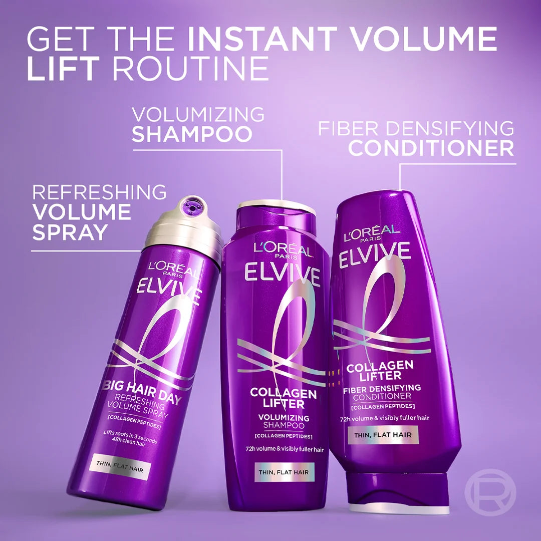 Loreal Elvive Collagen Peptides Lifter For Thin Flat Hair Fiber Densifying Conditioner 200ML