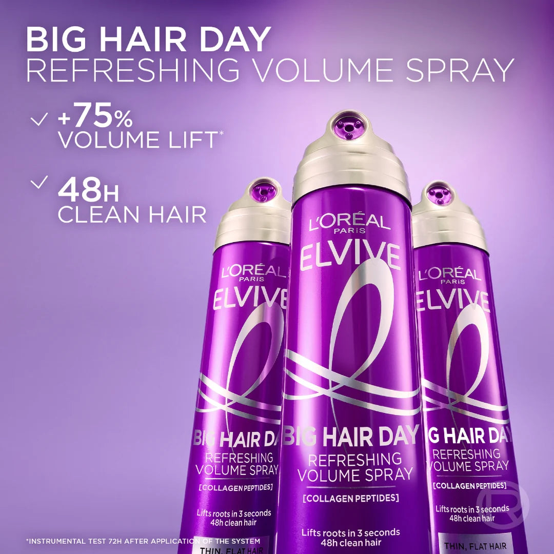 Loreal Elvive Collagen Peptides Lifter For Thin Flat Hair Big Hair Day Refreshing Volume Spray 200ML