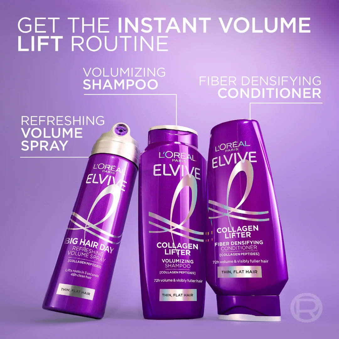 Loreal Elvive Collagen Peptides Lifter For Thin Flat Hair Big Hair Day Refreshing Volume Spray 200ML