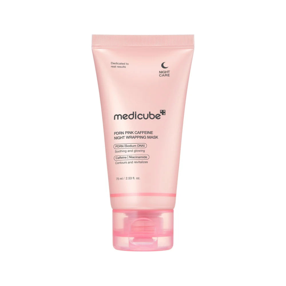 Medicube PDRN PINK CAFFEINE NIGHT WRAPPING MASK 75ML