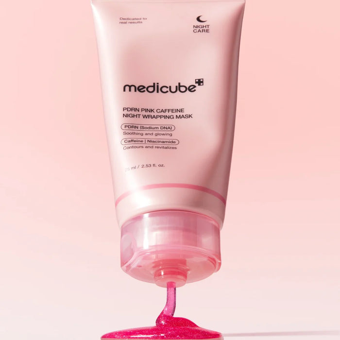Medicube PDRN PINK CAFFEINE NIGHT WRAPPING MASK 75ML
