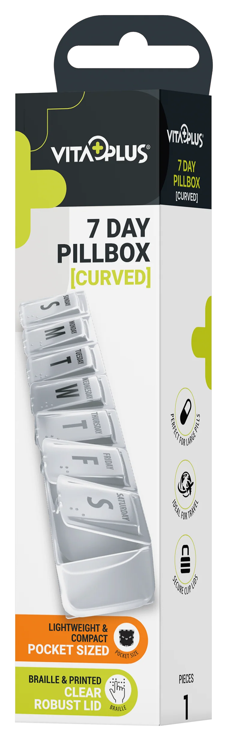 Vitaplus 7 Day Pill Box Curved