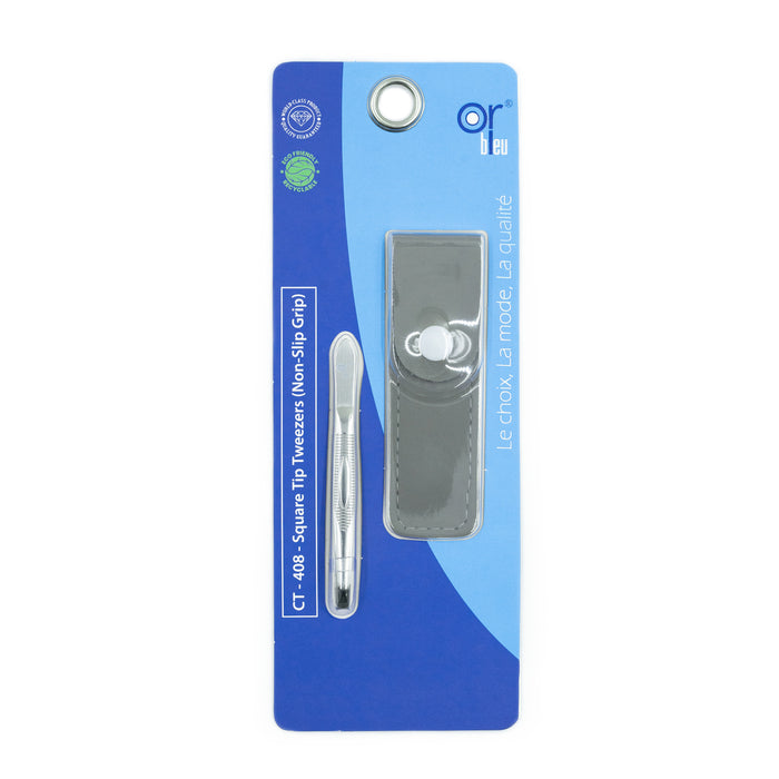 Orbleu Square Tip Tweezers (Non-Slip Grip)